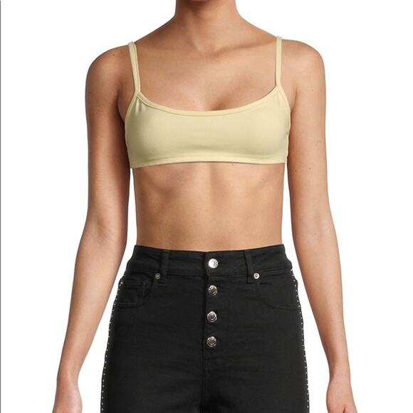 Danielle Bernstein WeWoreWhat Yellow Bralette Women's Size X-Small XS - Picture 3 of 7